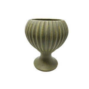 vintage collectable 1960s mccoy floraline pottery green urn/vase